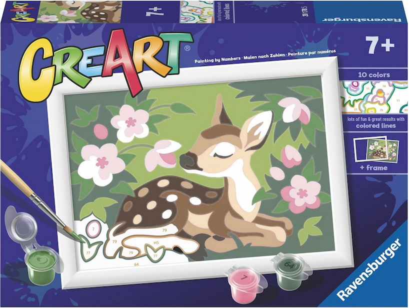 CreArt: Floral Fawn Paint by Number Kit