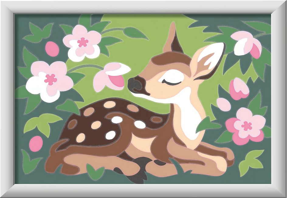 CreArt: Floral Fawn Paint by Number Kit