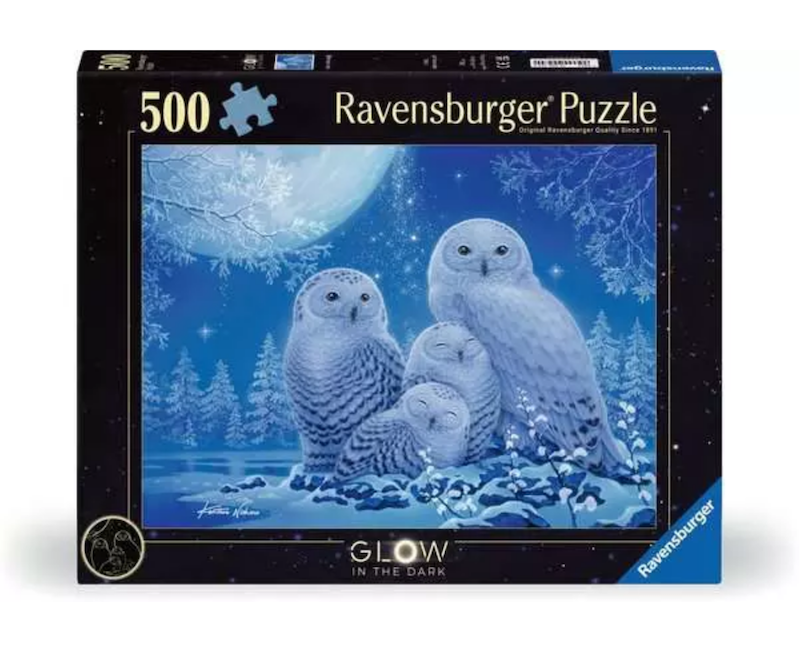 Glow in the Dark: Owls in the Moonlight 500 pc Puzzle