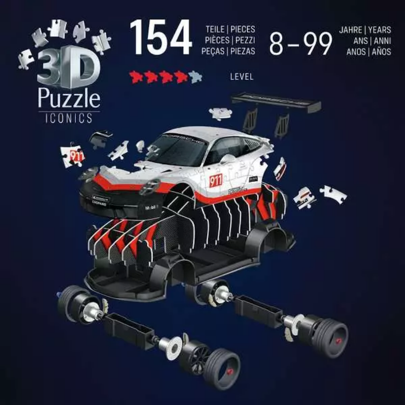 3D Puzzle Iconics: Porsche 911 GT3 Cup
