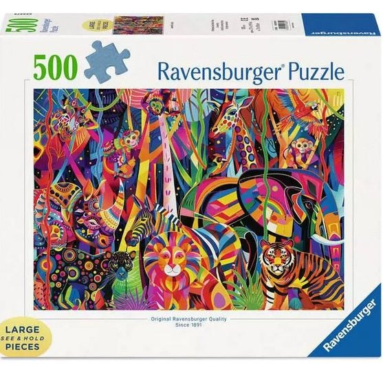 Jeweled Jungle 500 pc Puzzle Large Format