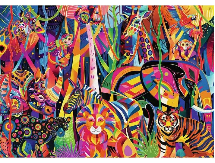 Jeweled Jungle 500 pc Puzzle Large Format