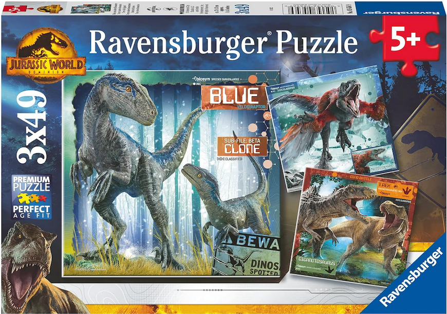 Jurassic World: Dominion Restricted Access 3 x 49 pc Puzzles