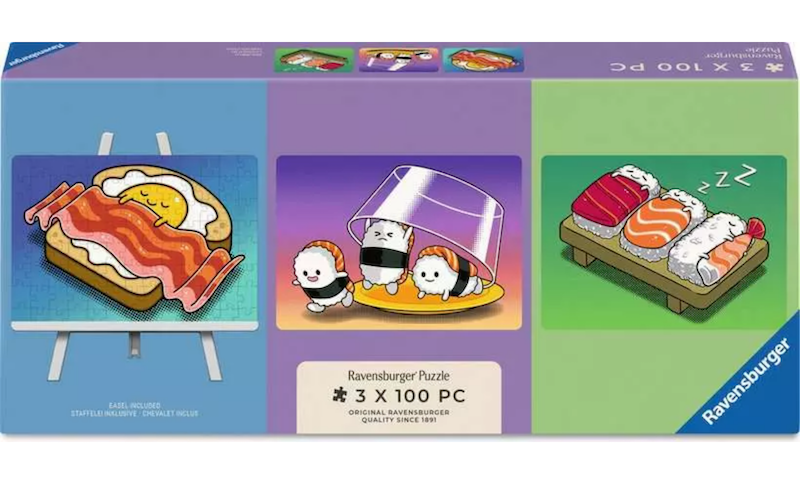 Kawaii Breakfast, Lunch & Dinner 3 x 100 Pc Puzzles