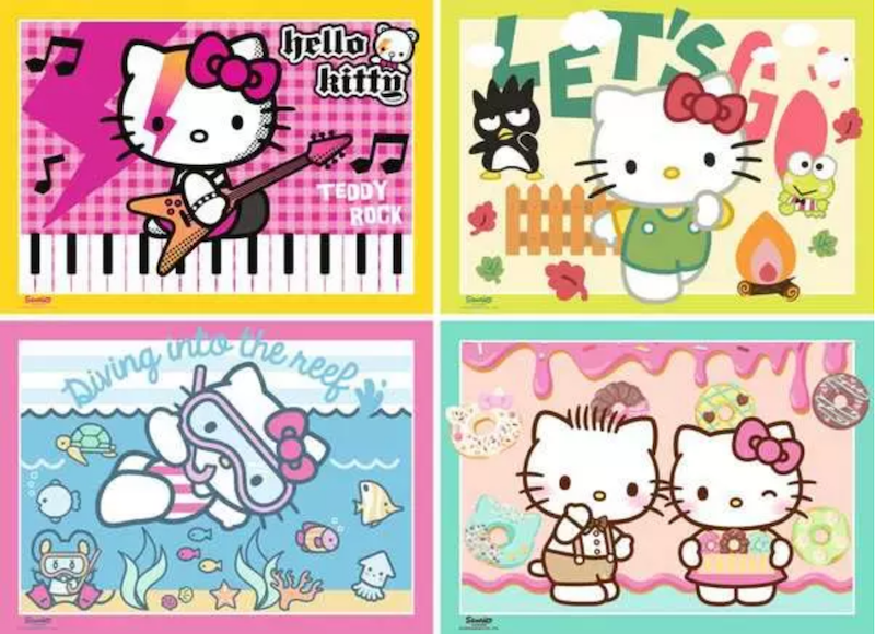 Let's go, Hello Kitty! 4 Puzzle Pack