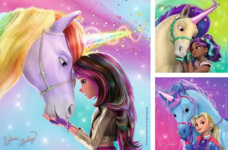 Unicorn Academy Magic & Frienship 3X49 Pc Puzzle