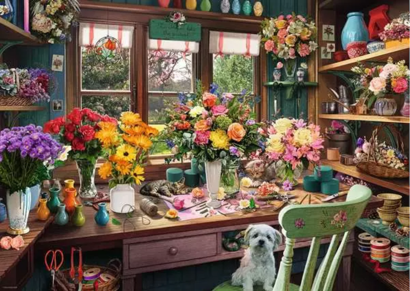 My Haven No.13 Flower Arranger's Shed 1000 pc Puzzle