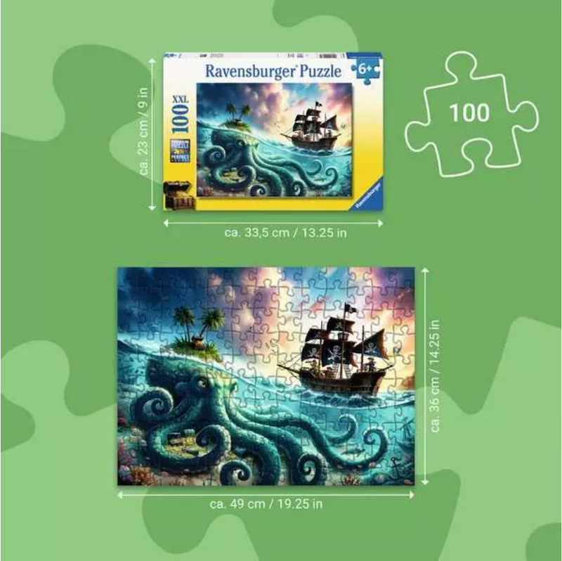 Octopus Treasure 100 Pc Puzzle