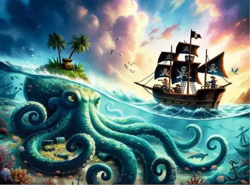 Octopus Treasure 100 Pc Puzzle