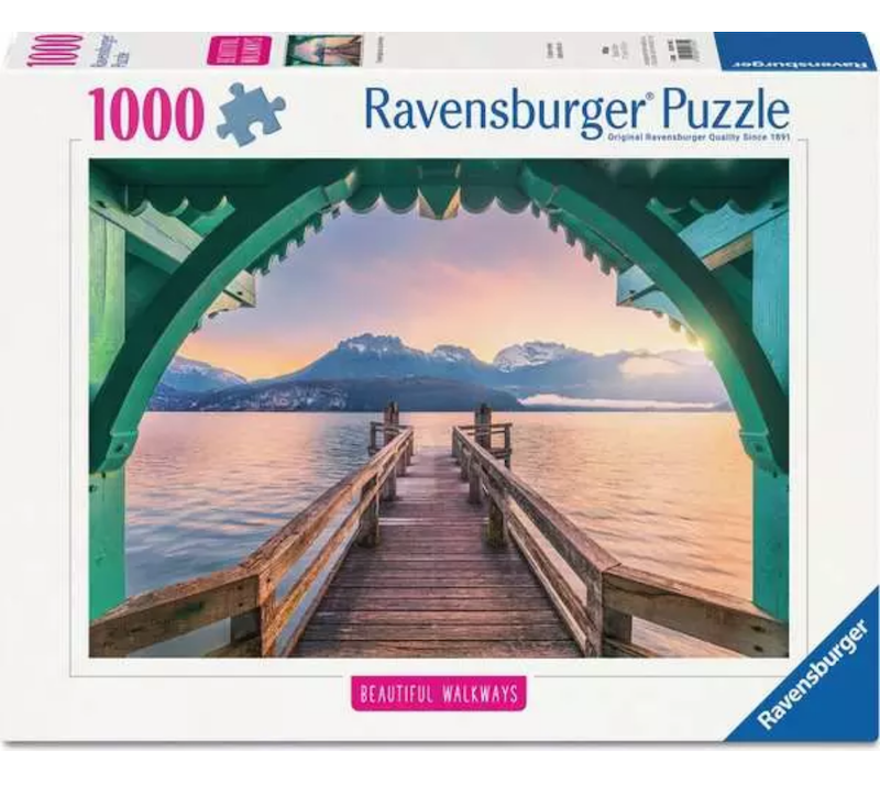 Romantic Footbridge at Lac d'Annecy 1000 pc Puzzle