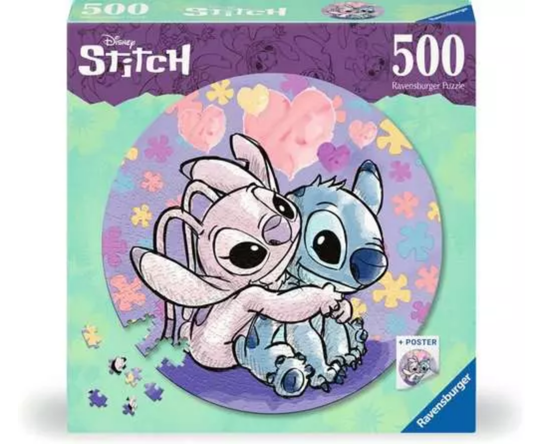 Stitch 500 pc Round Puzzle