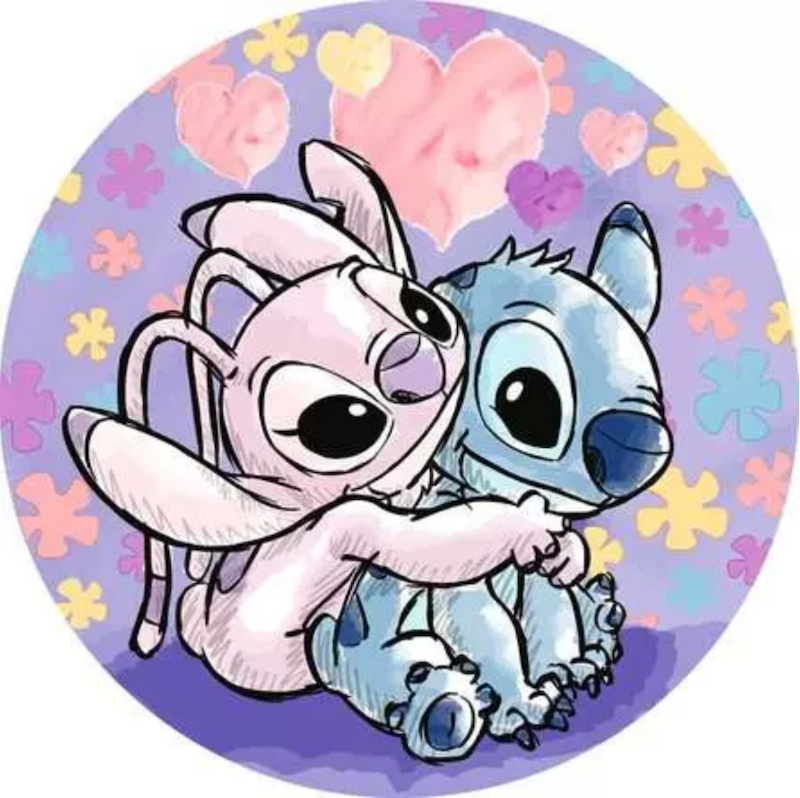 Stitch 500 pc Round Puzzle
