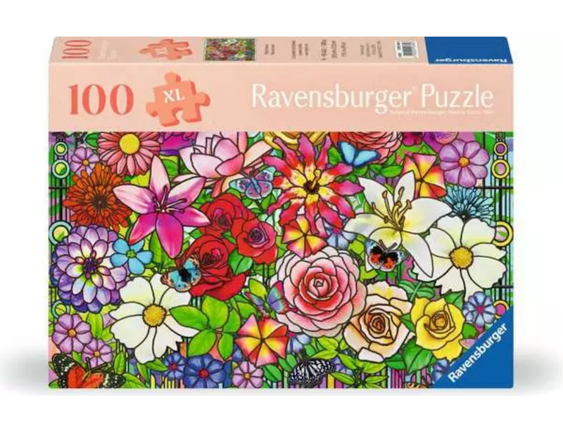 Tiffany Flowers XL 100 pc Puzzle