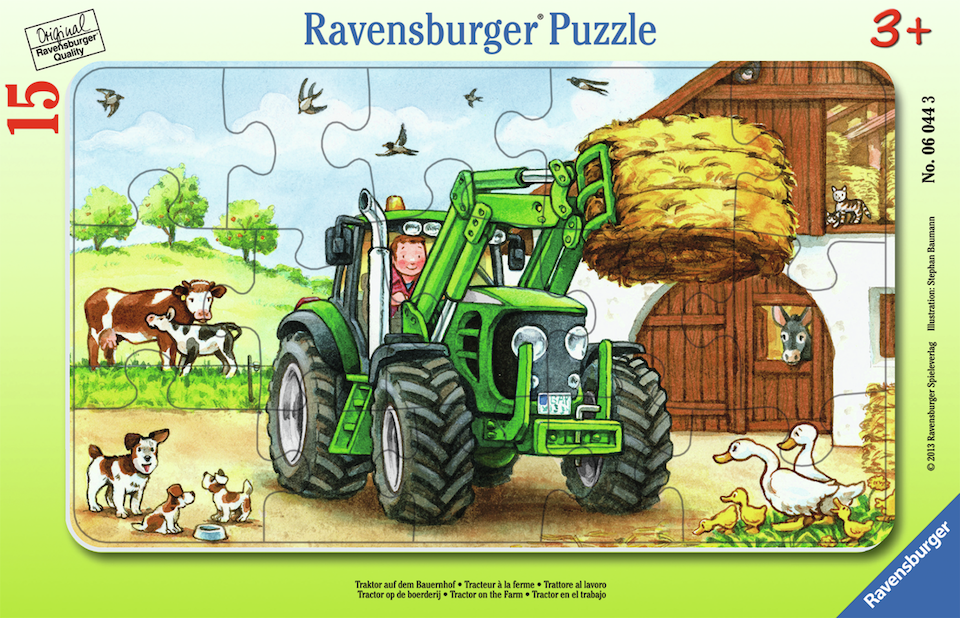 Tractor on the Farm 15 Pc Frame Puzzle