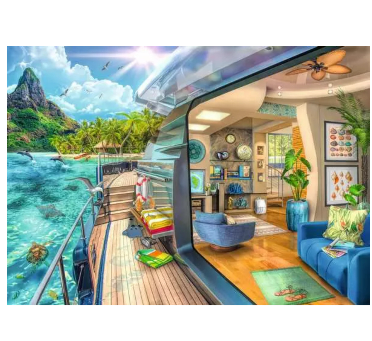 Tropical Island Charter 1000 Pc Puzzle