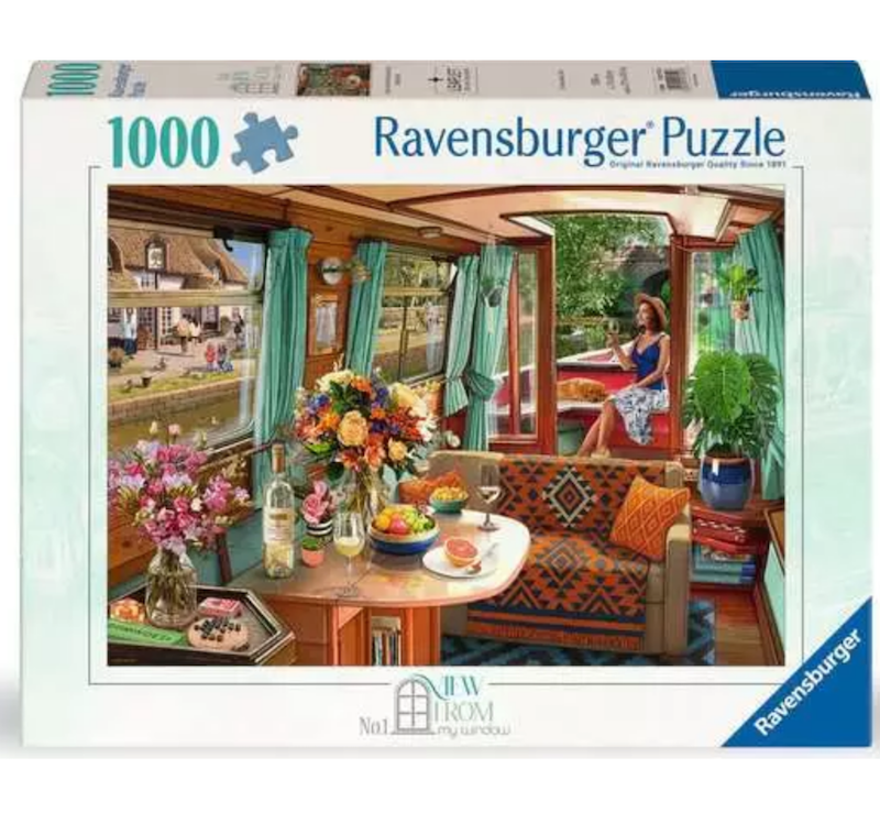 View from My Window No.1 Canal Boat 1000 Pc Puzzle