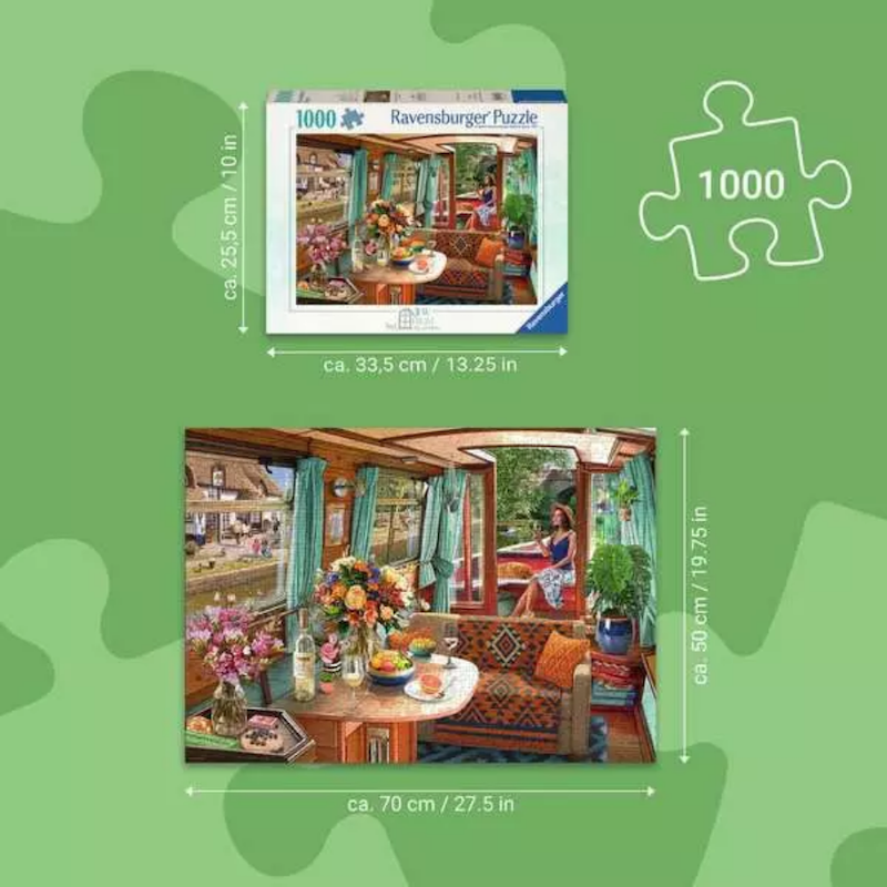 View from My Window No.1 Canal Boat 1000 Pc Puzzle