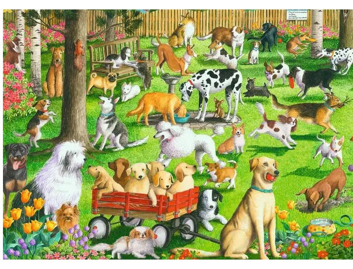 At the Dog Park 500 Pc Puzzle Large Format