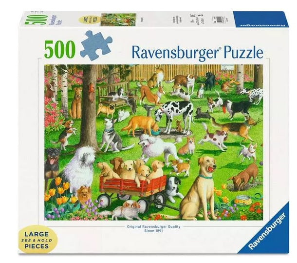 At the Dog Park 500 Pc Puzzle Large Format