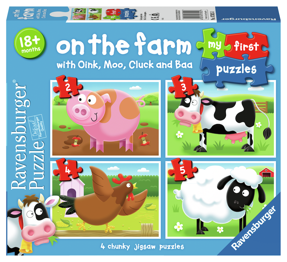 On The Farm 2, 3, 4, 5 pc Puzzles