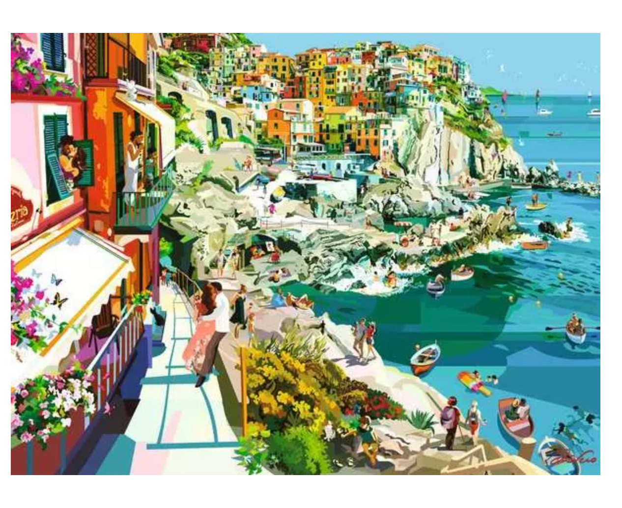 Romance in Cinque Terre 1500 Pc Puzzle