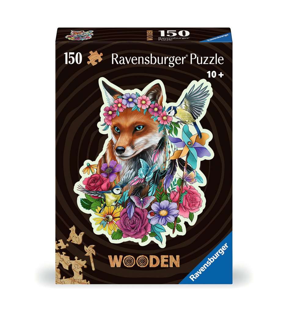 Colorful Fox Wooden 150 pc Shape Puzzle