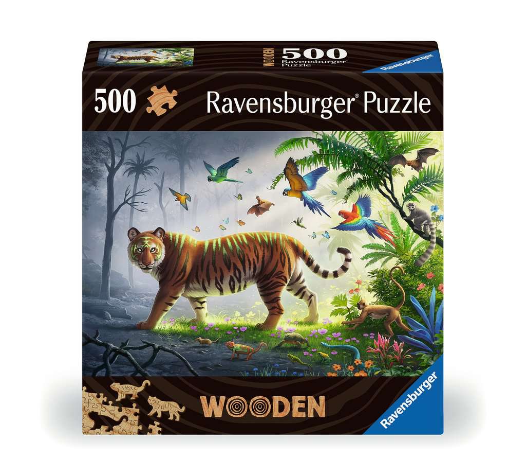Jungle Tiger Wooden 500 pc Puzzle