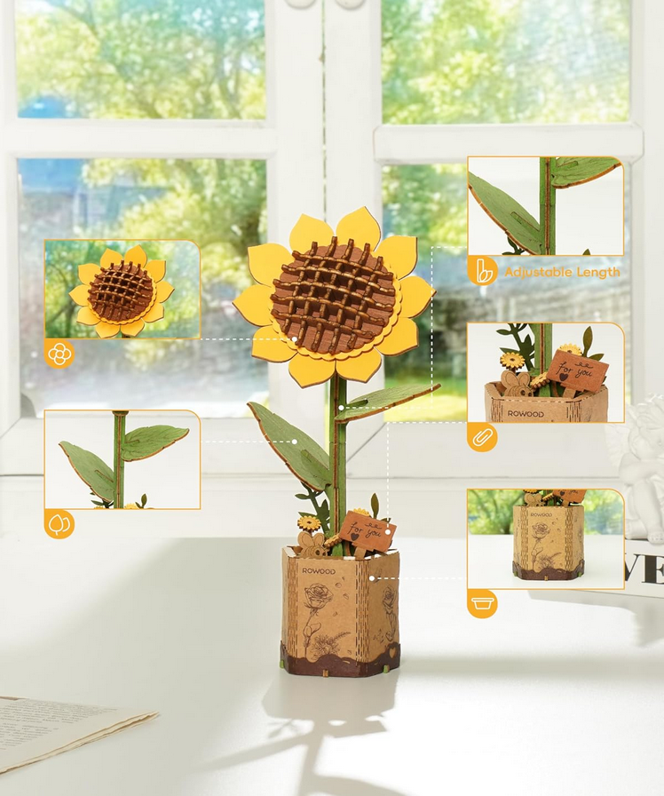 Sunflower Wooden Bloom Kit