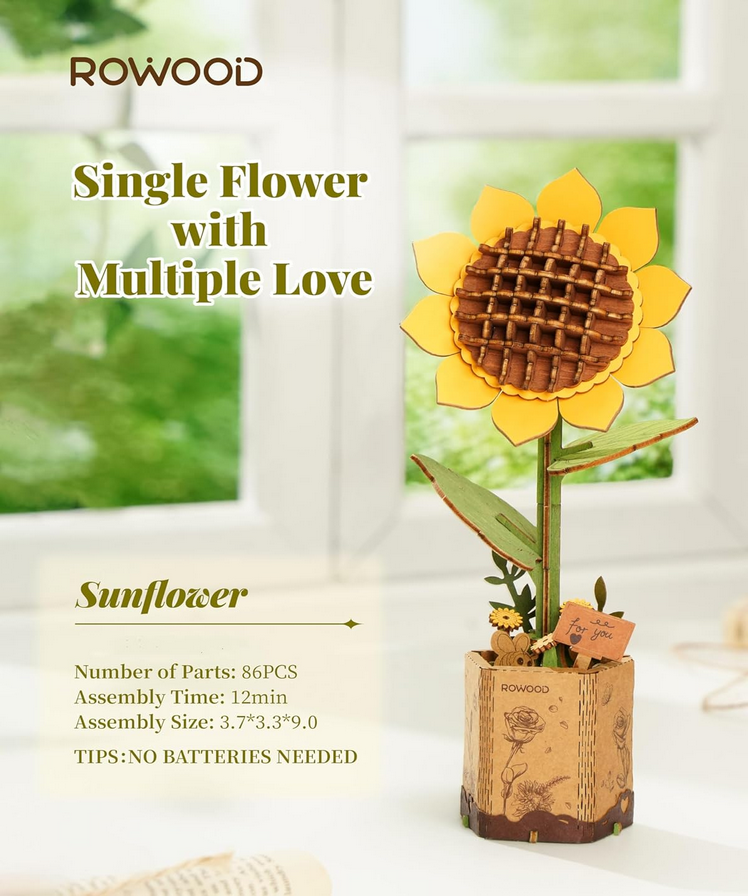 Sunflower Wooden Bloom Kit