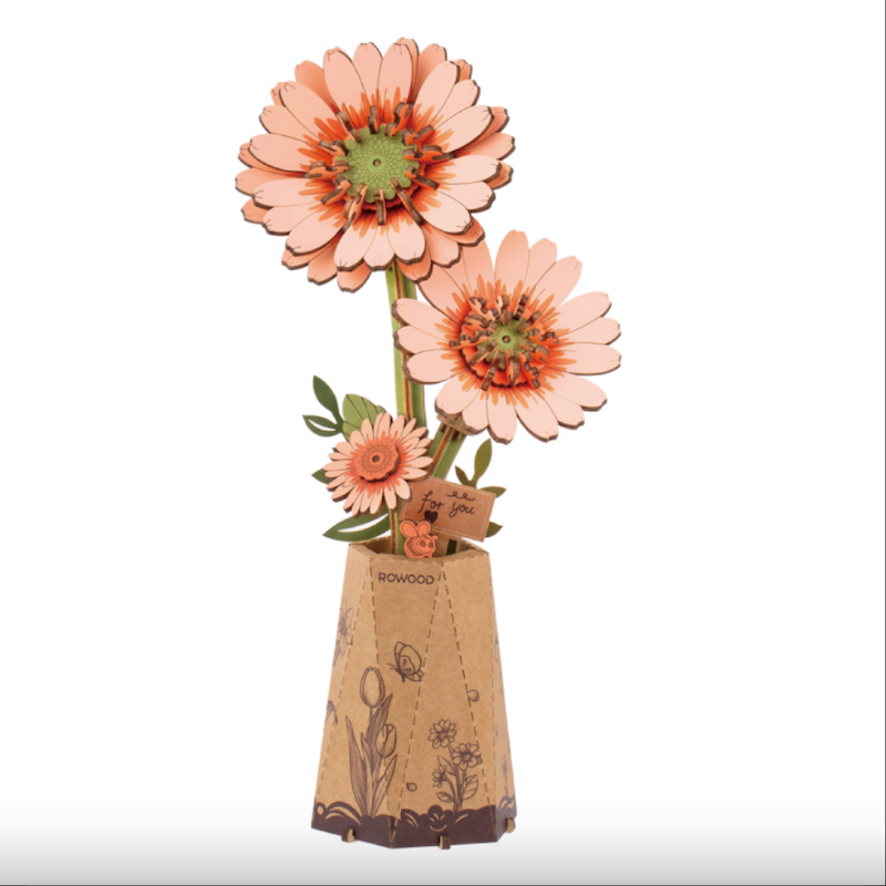 Pink Dahlia Wooden Bloom Craft Kit
