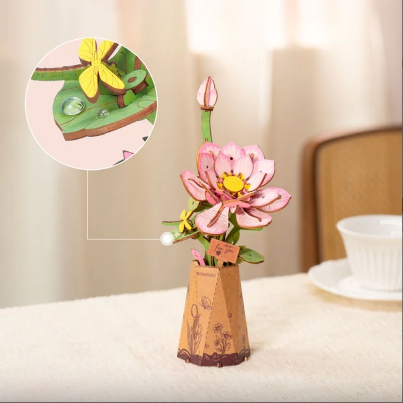 Lotus Wooden Bloom Craft Kit