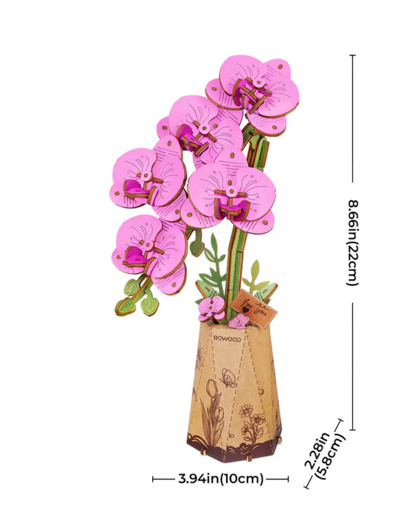 Purple Moth Orchid Wooden Bloom Craft Kit