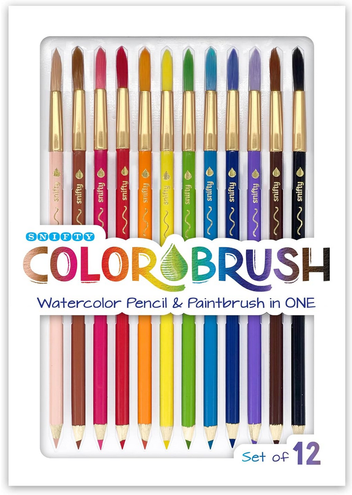 Colorbrush Watercolor Pencil & Paintbrush in One Set of 12