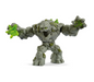 Rock-like creature figurine with green accents on a white background