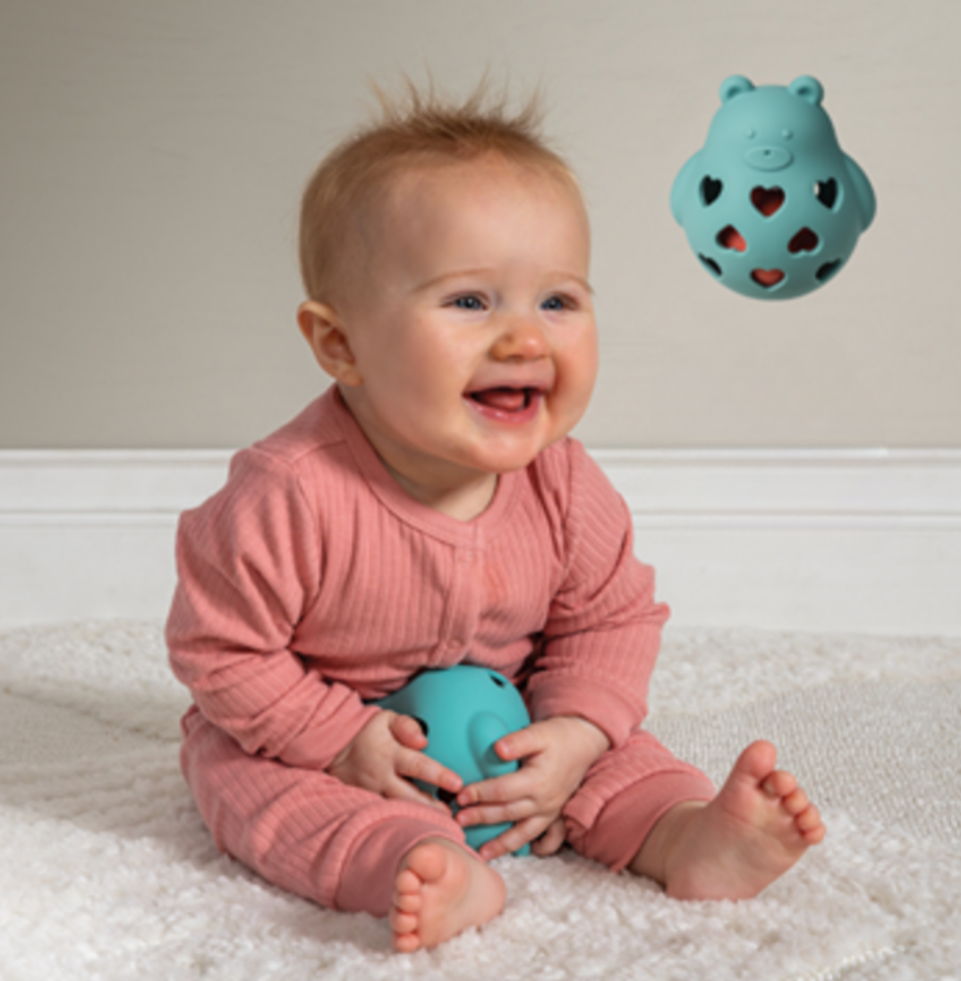 Simply Silicone Teddy Roly Rattle