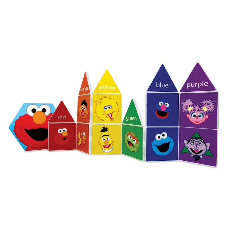 Colors with Elmo Magnetic Tiles