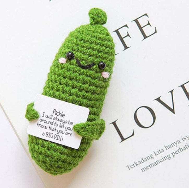 Emotional Support Crochet Pickle