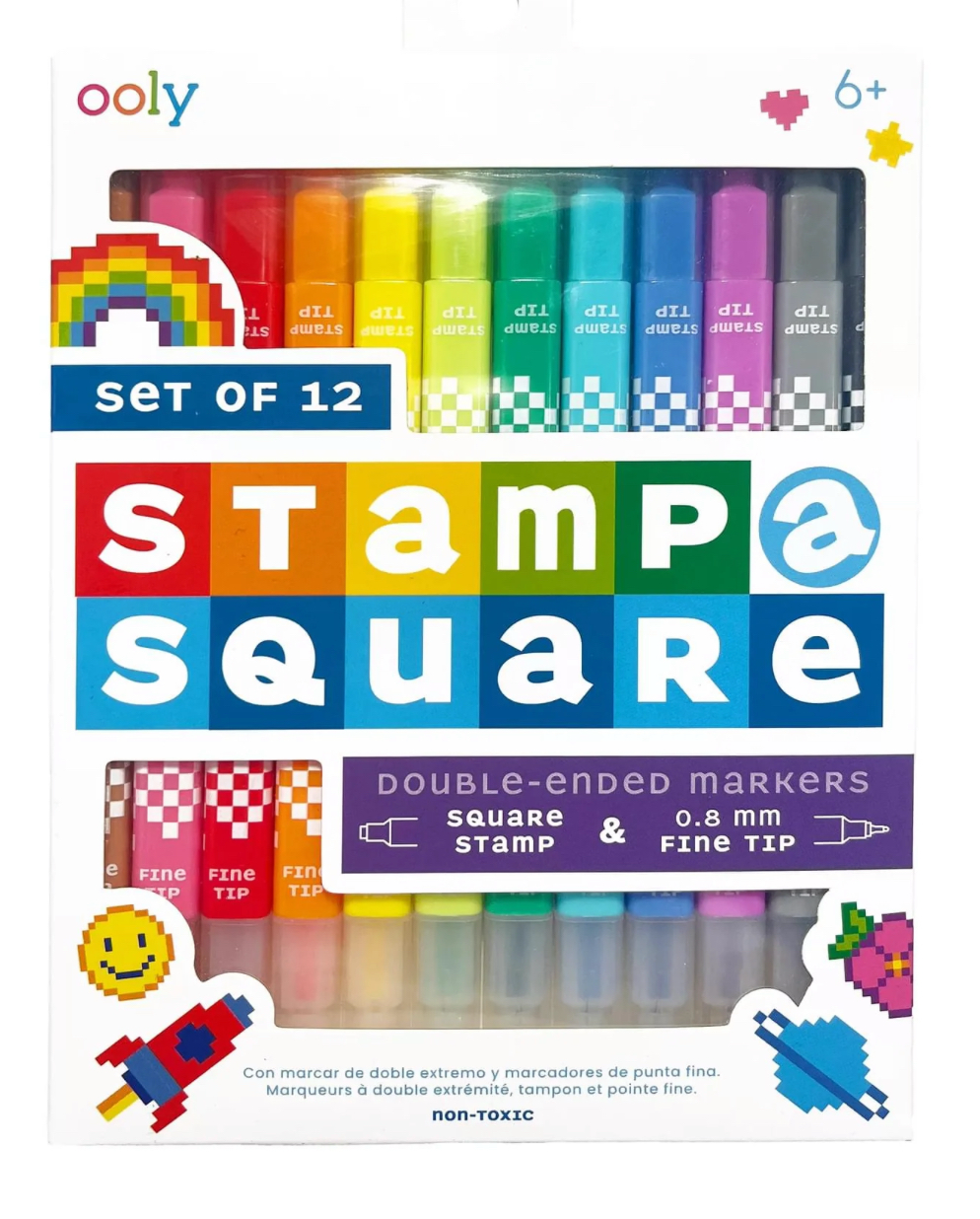 Stamp-A-Square Markers - Set of 12