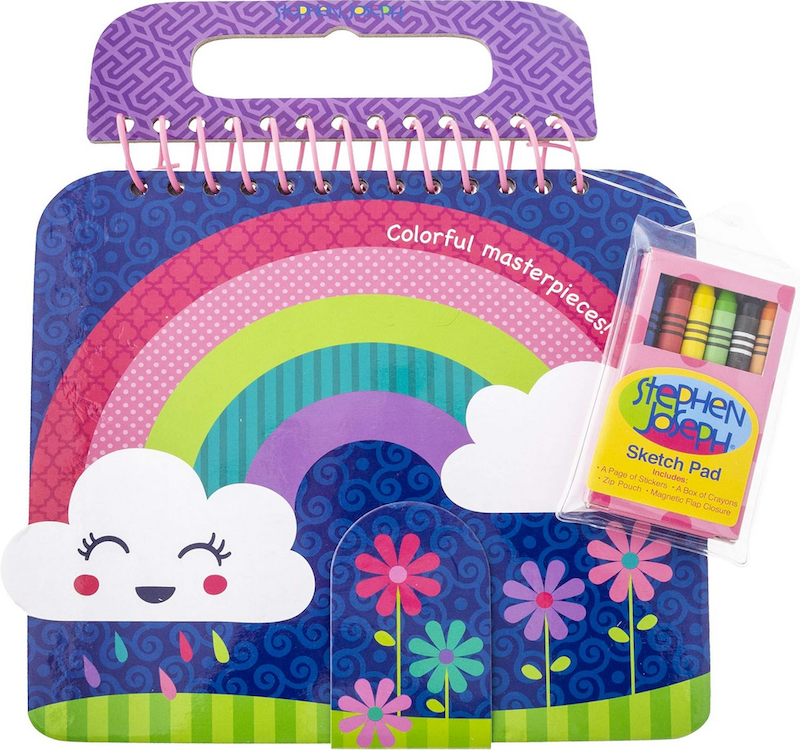 Rainbow Sketch Pad with Crayons