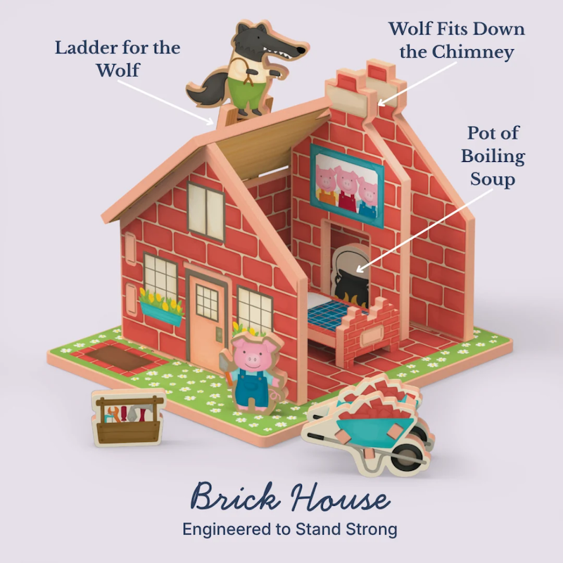 The Three Little Pigs Storybook Playset