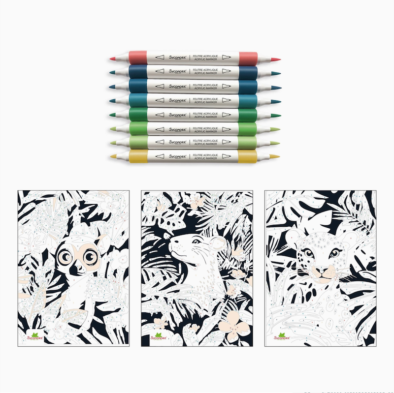 Jungle Markers by Number Kit