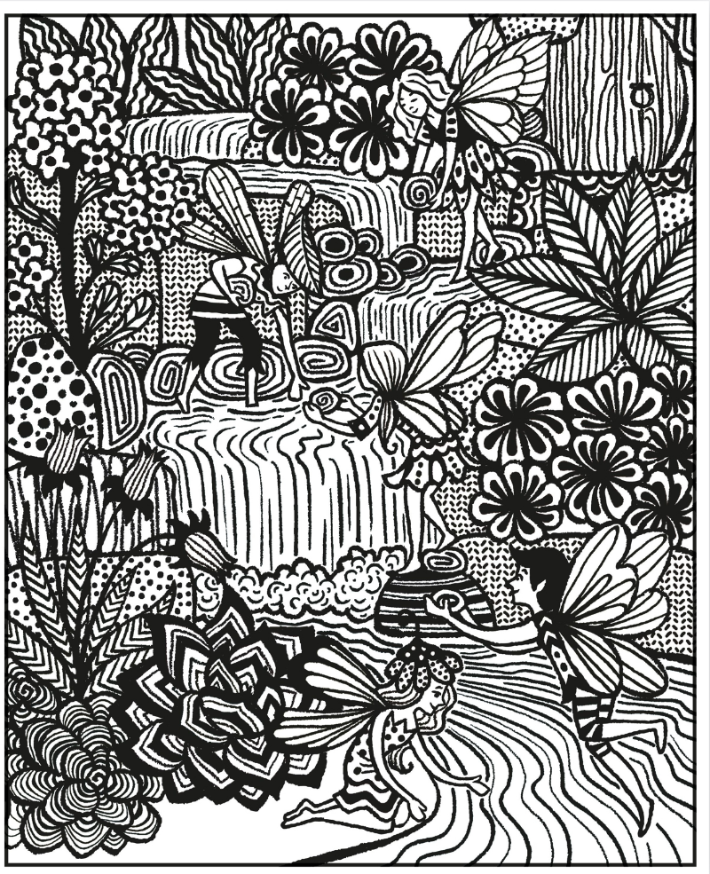 Fairy Gardens Magic Painting Book