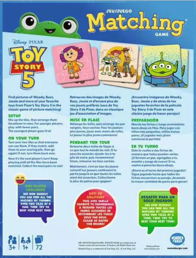 Toy Story 5 Matching Game