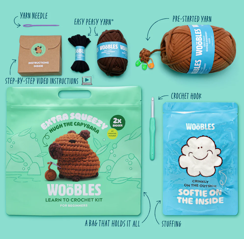 Hugh the Capybara Extra Squeezy Crochet Kit