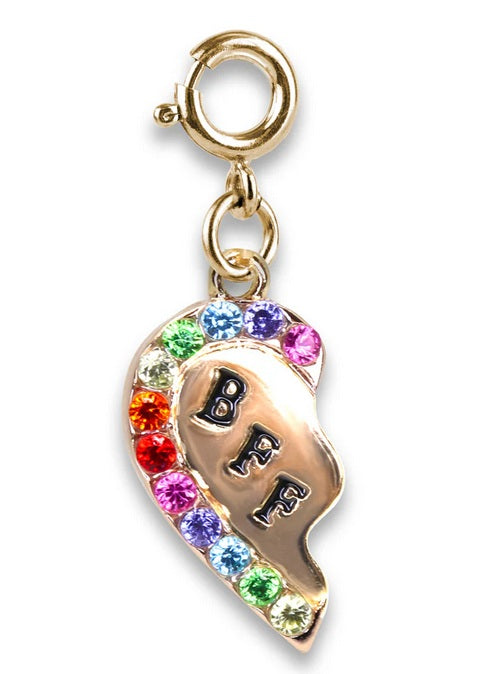Gold BFF Broken Heart Charm