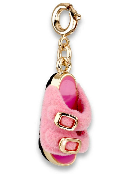 Gold Furry Pink Sandal