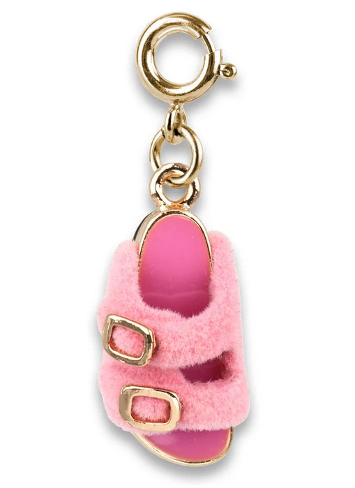 Gold Furry Pink Sandal