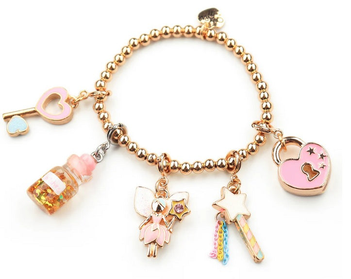 Gold Glitter Fairy Charm