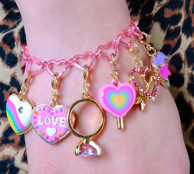 Gold Heart Lollipop Charm