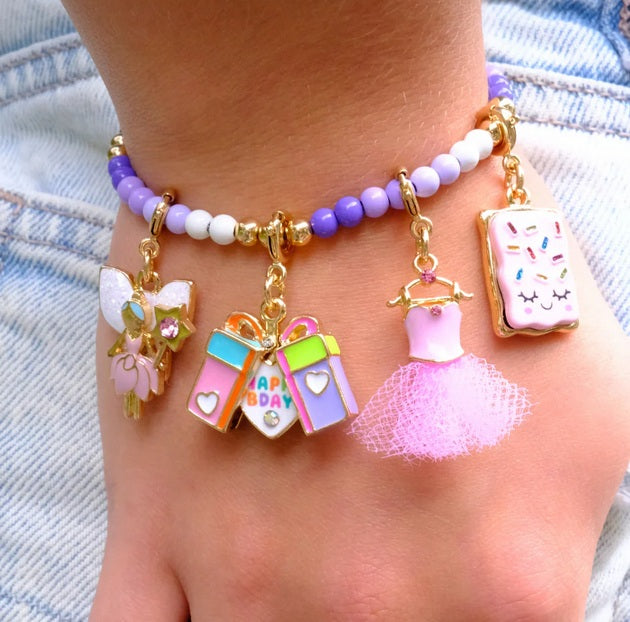 Gold Surprise Inside B-Day Gift Charm